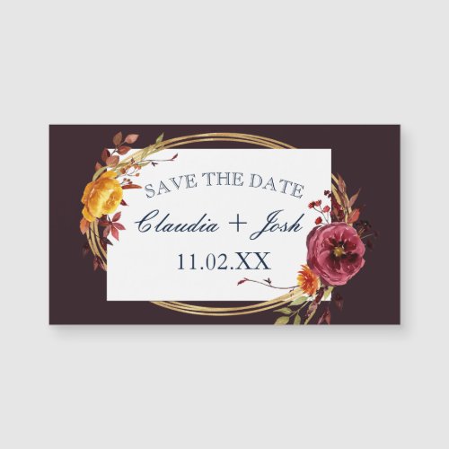 Wedding Save the Date Magnets for Fall Wedding