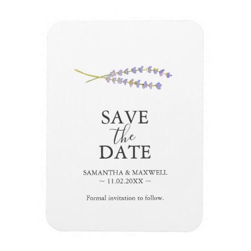 Wedding Save The Date Magnets Lavender