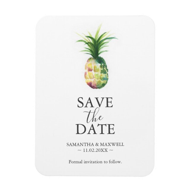 Wedding Save The Date Magnets Pineapple (Vertical)