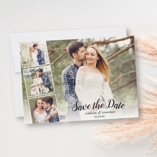 Wedding Save the Date Many Photos Collage Pretty
