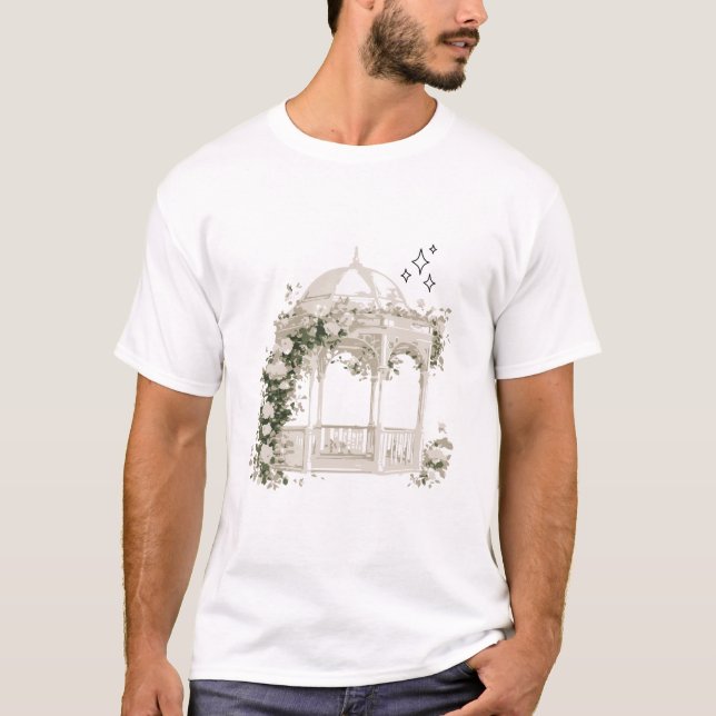 Wedding Save The Date Minimal Elegant T-Shirt (Front)