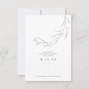 Wedding Save the Date Minimalist Hand-Drawn Card