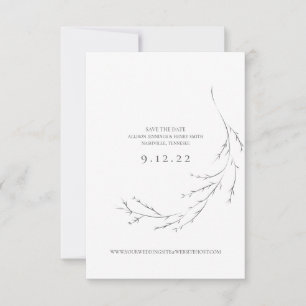 Wedding Save the Date Minimalist Hand-Drawn Card