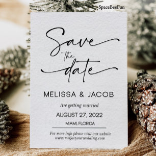 Wedding Save The Date Modern Minimalism Classic  Invitation