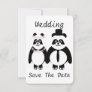 Wedding Save The Date Panda Design Invitation