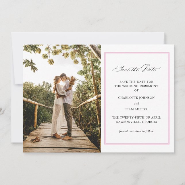 Wedding Save the Date Photo Announcement (Front)