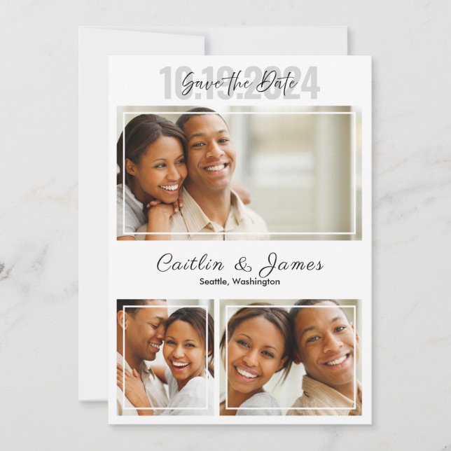 Wedding Save the Date Photo Announcement (Front)