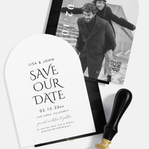 Wedding Save the Date Photo Arch Invitation