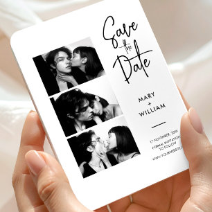 Wedding Save The Date Photo Booth Elegant Modern Magnet