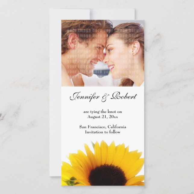 Wedding Save the Date Photo Card (Front)