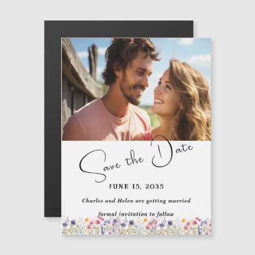 Wedding Save the Date Photo Magnet