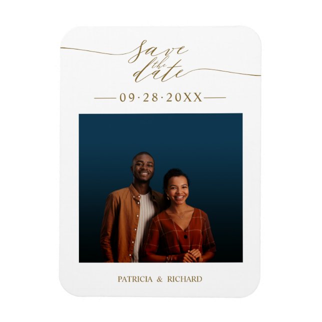 Wedding Save The Date Photo Magnet (Vertical)