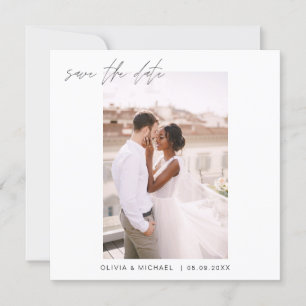 Wedding Save the Date Photo Minimalist