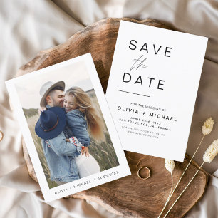 Wedding Save the Date Photo Minimalist