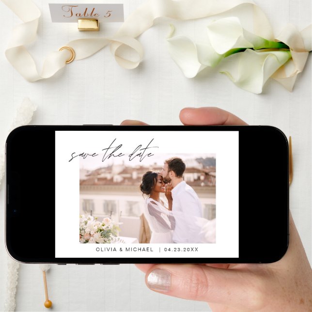 Wedding Save the Date Photo Minimalist (Front Digital)