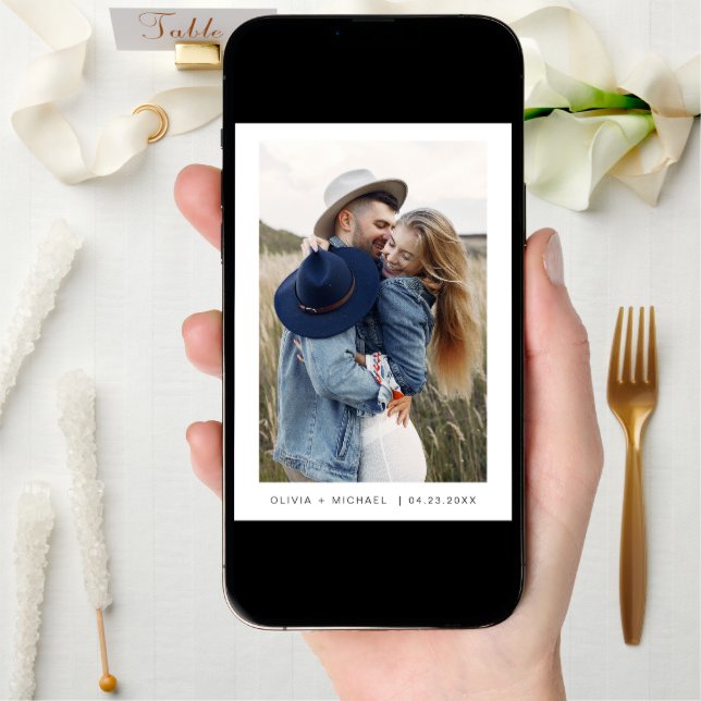 Wedding Save the Date Photo Minimalist (Front Digital)