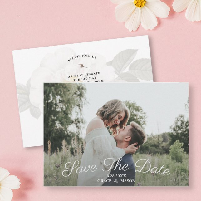 Wedding Save the Date Photo Pretty Floral Backing (Creator Uploaded)