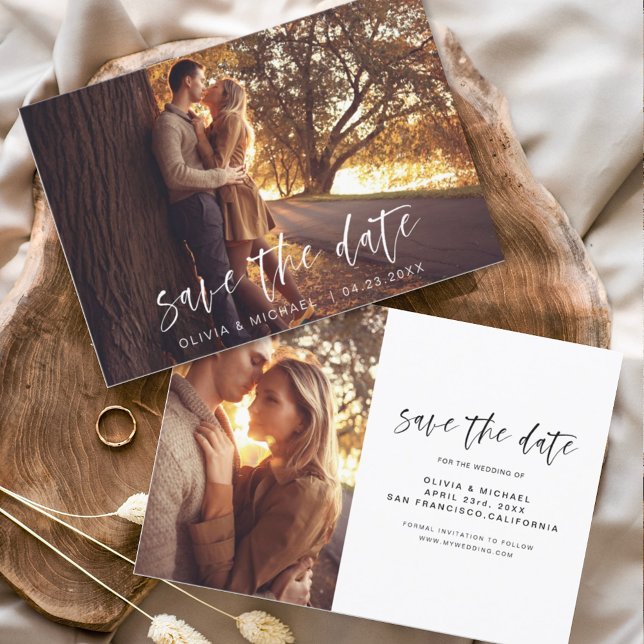 Wedding Save the Date Photo Romantic Minimalist  (Creator Uploaded)