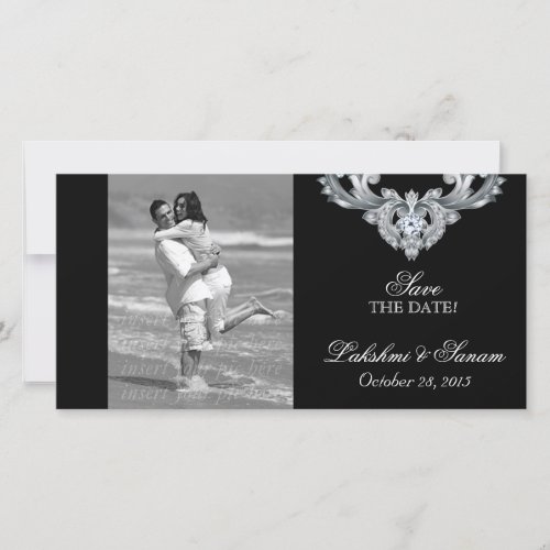 Wedding Save the Date Photocard Silver Anniversary