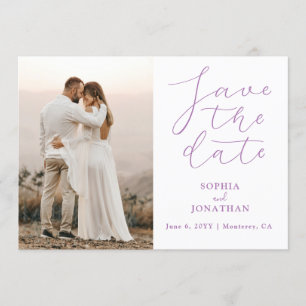 Wedding Save the Date Photos Chic Elegant Script Invitation