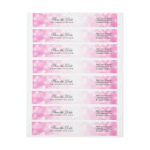 Wedding Save The Date Pink Glitter Lights Wrap Around Label (Sheet)