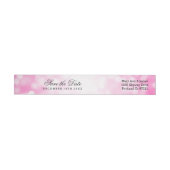 Wedding Save The Date Pink Glitter Lights Wrap Around Label (Individual)