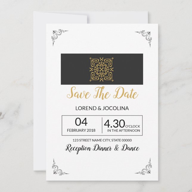 Wedding save the date postcard (Front)
