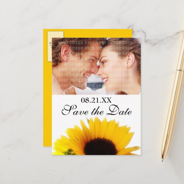 Wedding Save the Date Postcard (Front/Back In Situ)