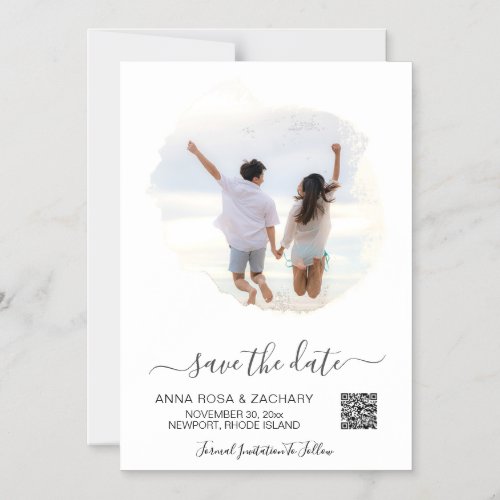  WEDDING SAVE the DATE  _ QR code Website AR6  Magnetic Invitation
