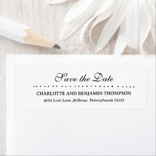 Wedding Save The Date Return Address Label