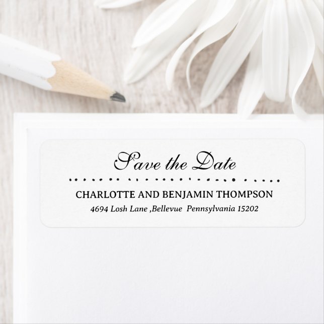 Wedding Save The Date Return Address Label (Insitu)