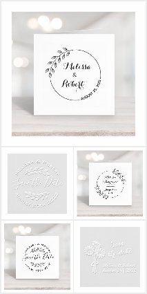 Wedding, Save the Date Rubber Stamps and Embossers