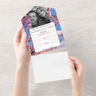 Wedding Save The Date RVSP All In One Invitation