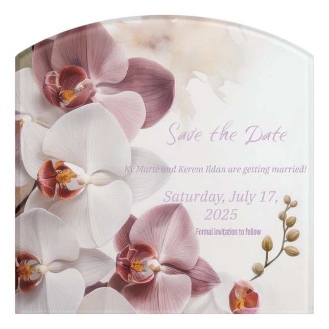 Wedding Save the Date Sign (Contour Front)
