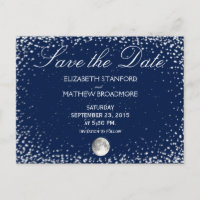 Wedding Save the Date | Starry Night Moon Postcard