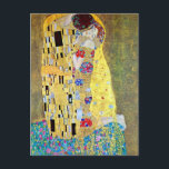 Wedding Save the Date! The Kiss by Gustav Klimt Announcement Postcard<br><div class="desc">Easy to customize wedding save the date postcard! The Kiss, Der Kuss (1907-1908) by Klimt is probably Gustav Klimt's most famous work. He began work on it in 1907 and it is the highpoint of his so-called 'Golden Period'. The Kiss is a vintage Victorian Era love and romance fine art...</div>