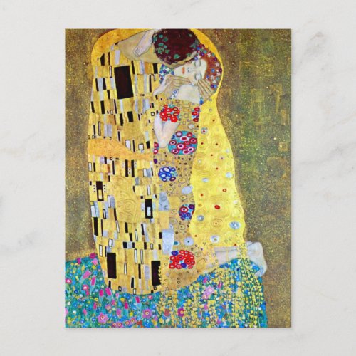 Wedding Save the Date The Kiss by Gustav Klimt Announcement Postcard