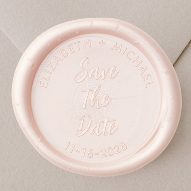 Wedding Save The Date Wax Seal Stamp (Embrace the timeless tradition of a wax seal that reflects the beauty of your love story)