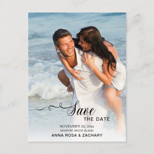  WEDDING SAVE the DATE  _ Website QR Modern AR6 Postcard