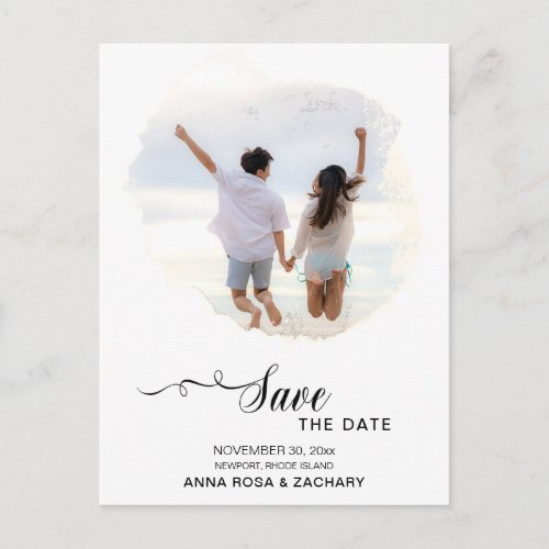  WEDDING SAVE the DATE  Website QR PICTURE AR6 Postcard