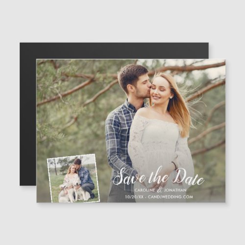 Wedding Save the Date with 2 Photos Pretty