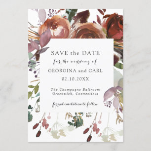 Wedding Save The Dates Butterum & Plum 01 Invitation