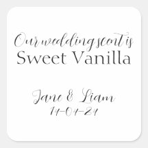 Wedding scent candle and soap sticker