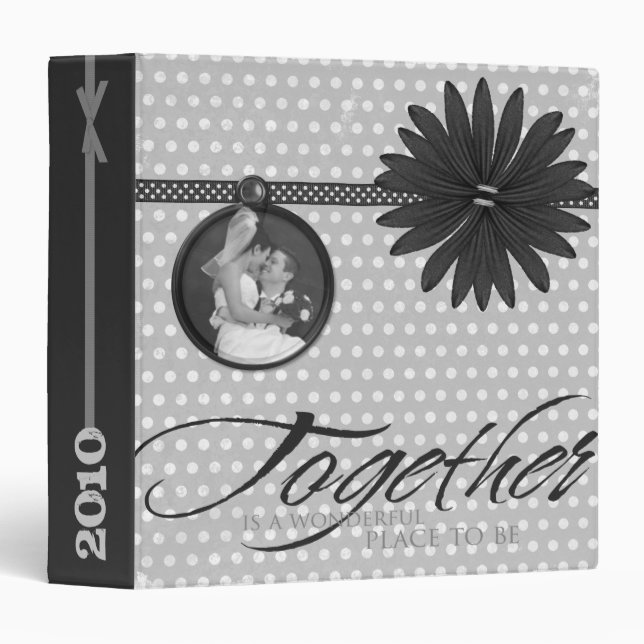 Wedding Scrapbook Binder, Photo Album or Planner 3 Ring Binder (Front/Spine)