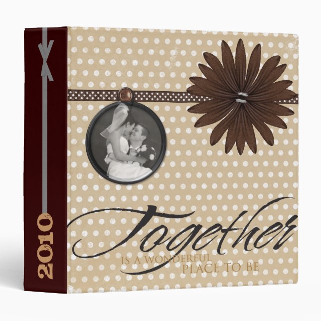 Wedding Scrapbook Binder, Photo Album or Planner Binder (Front/Spine)