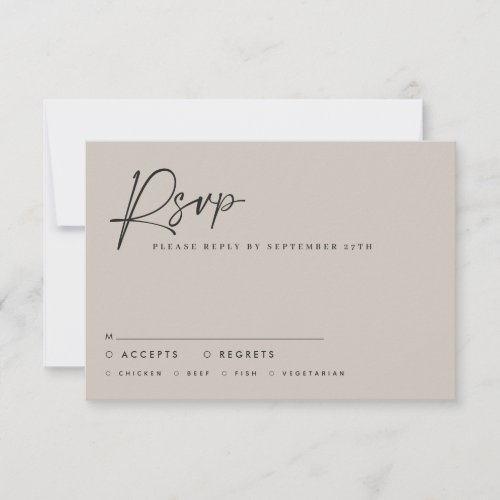 Wedding script modern grey script elegant invitation