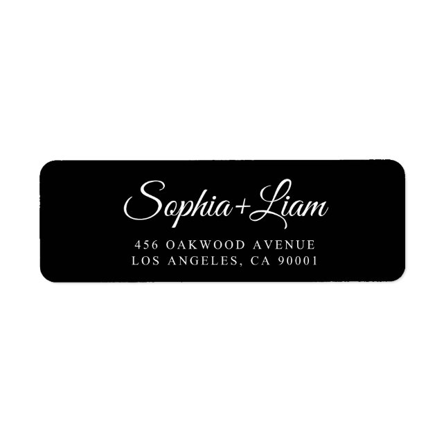 Wedding Script Modern Rustic non photo wedding  Label (Front)