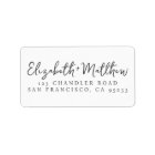 Wedding Script Modern Rustic Return Address
