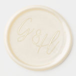 Wedding Script Monogram Initials Wax Seal Sticker<br><div class="desc">This personalized wax seal is designed to leave a lasting impression on your guests and elevate the elegance of your wedding invitations. It features your initials in a beautifully intricate design,  while creating a tactile experience that hints at the extraordinary celebration to come.</div>