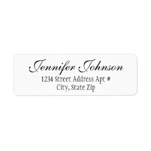 Wedding Script Return Address Envelope Labels